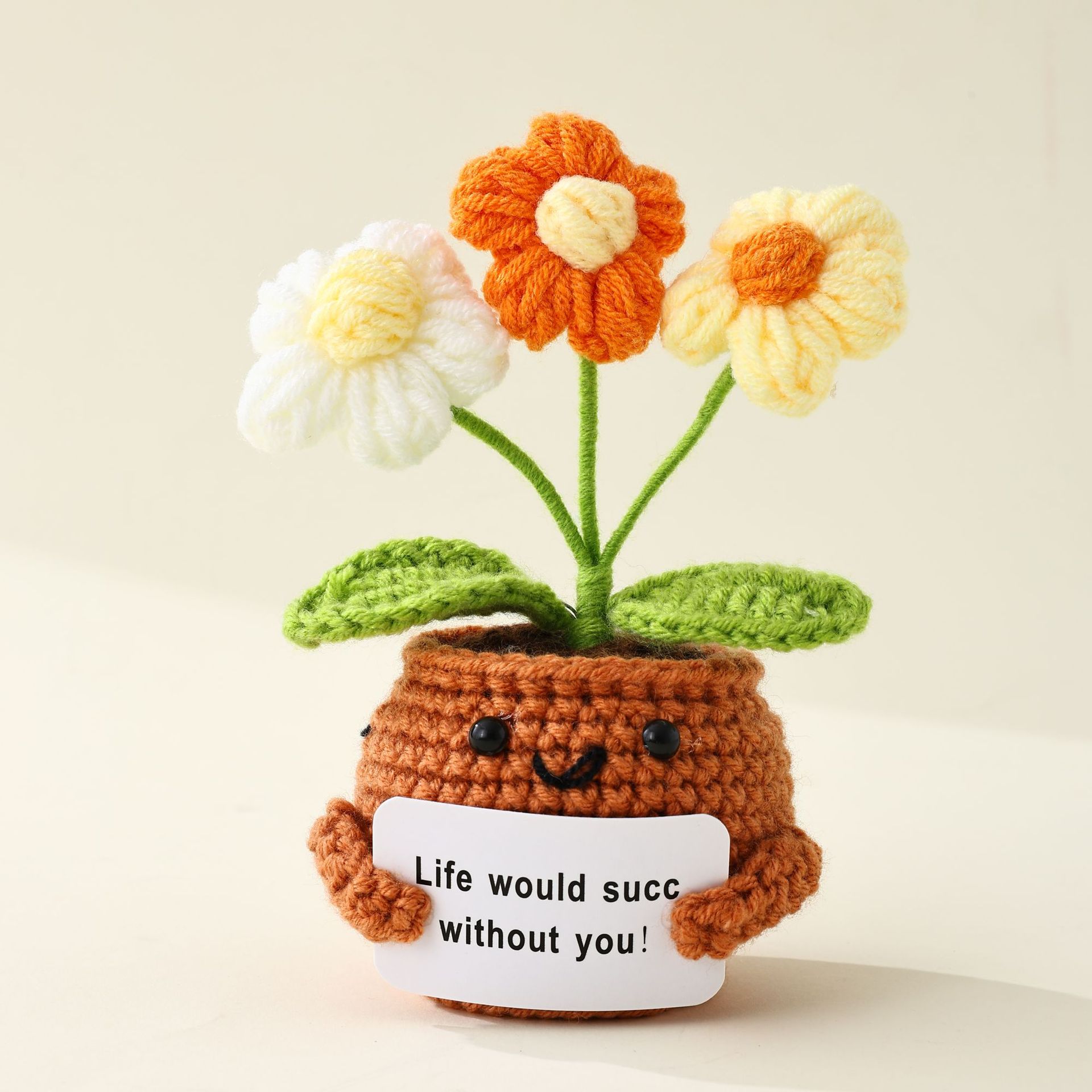 💖Handmade Crochet Positive Bonsai Forget-me-nots