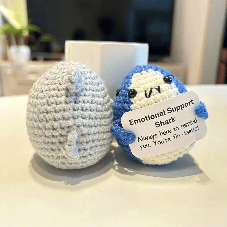 💖Handmade Crochet Shark🦈 Emotional Support Gift🎁