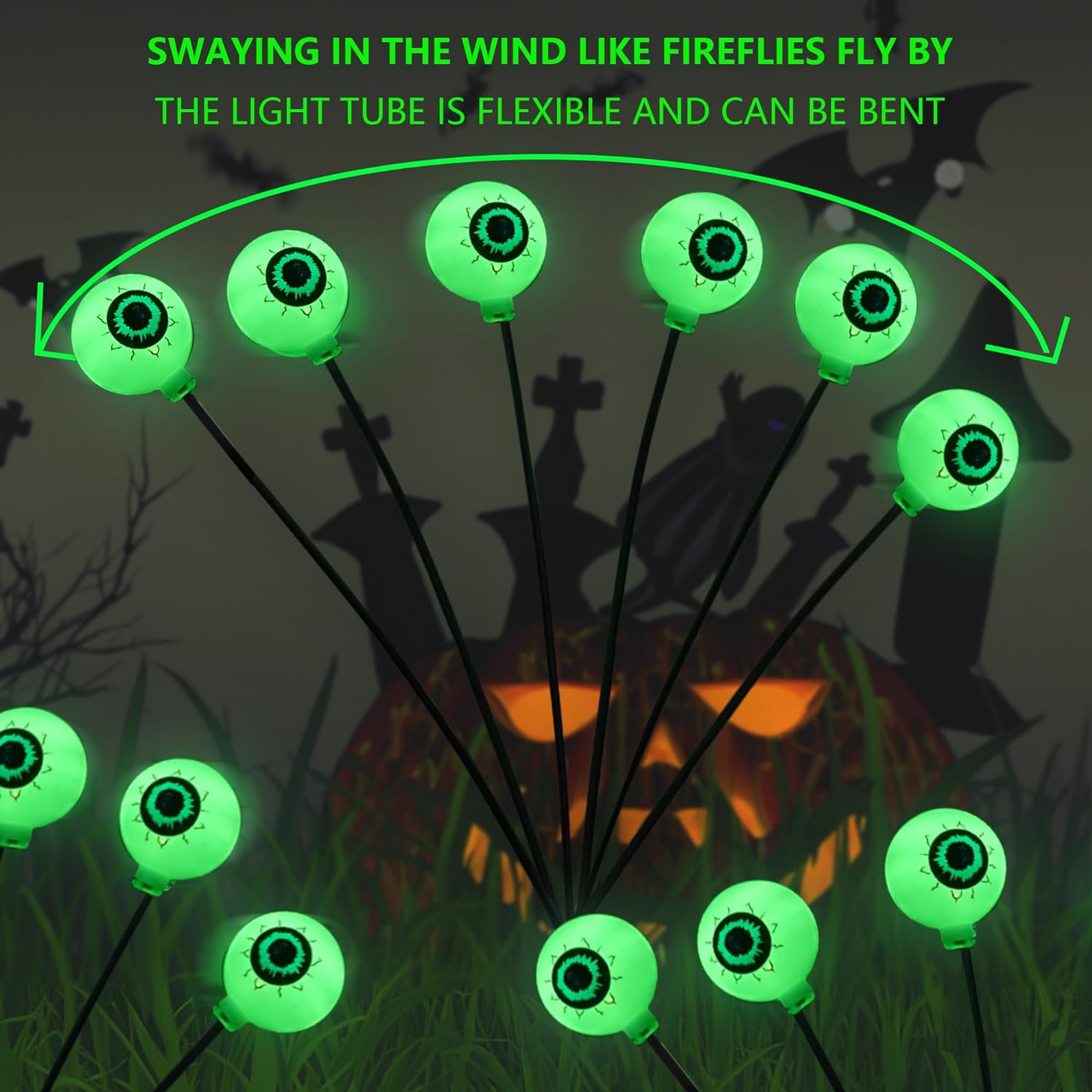 🎃Halloween Sale 49% OFF - Solar Eyeball Swaying Firefly Lights
