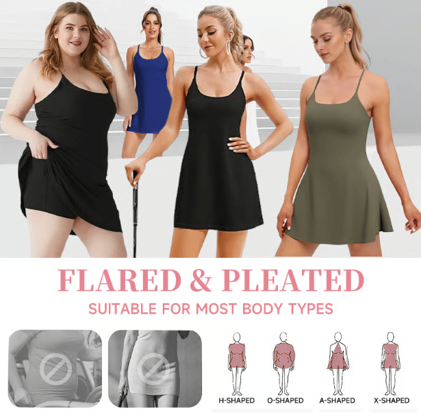 🎁Last Day 🔥The Ultimate Tummy Control Backless Active Dress -Made for Movement & Easy Bathroom Breaks