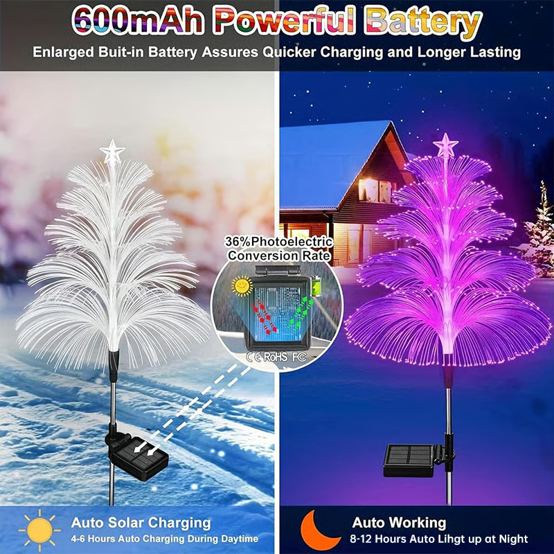 🔥Hot Sale-50% OFF🔥Seven Colors Gradient Solar Christmas Tree Lights