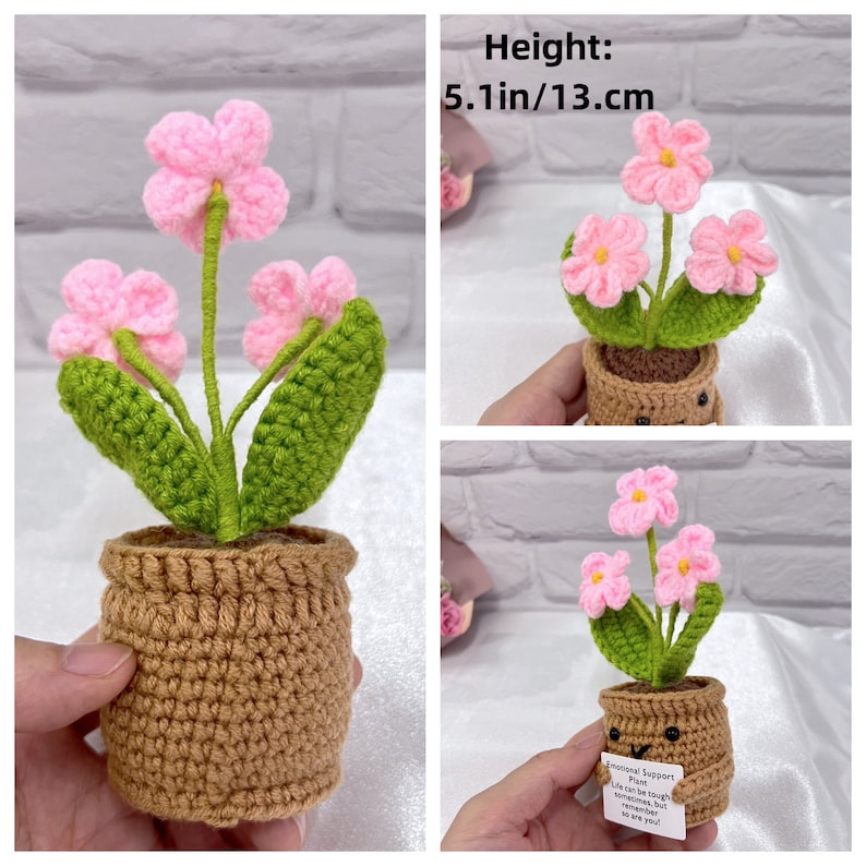 Handmade Crochet Sunflower Plants