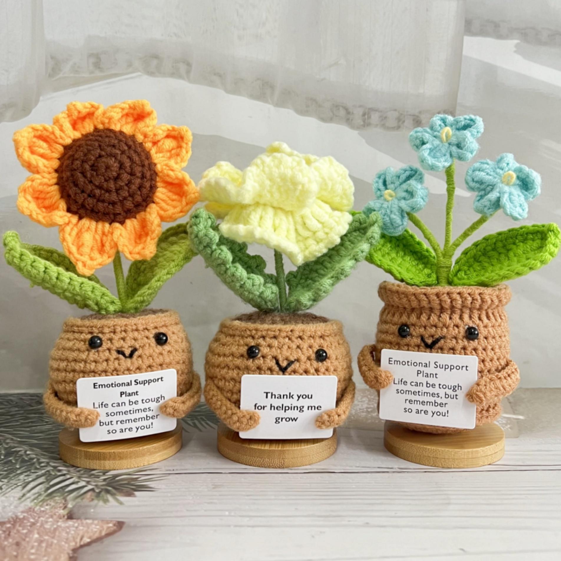 Handmade Crochet Sunflower Plants