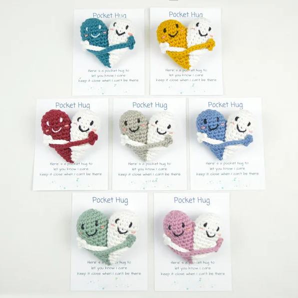 🎁Crochet Pocket hearts - Two Hugging Hearts Fusing Into One