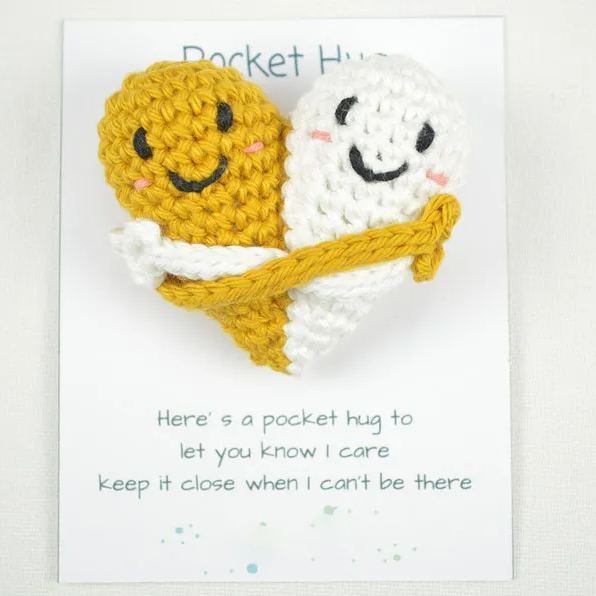🎁Crochet Pocket hearts - Two Hugging Hearts Fusing Into One