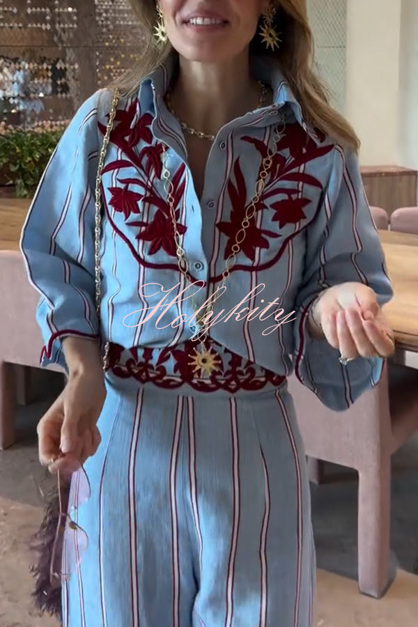 Funny Poker Summer Satin Unique Print Button Down Oversized Blouse