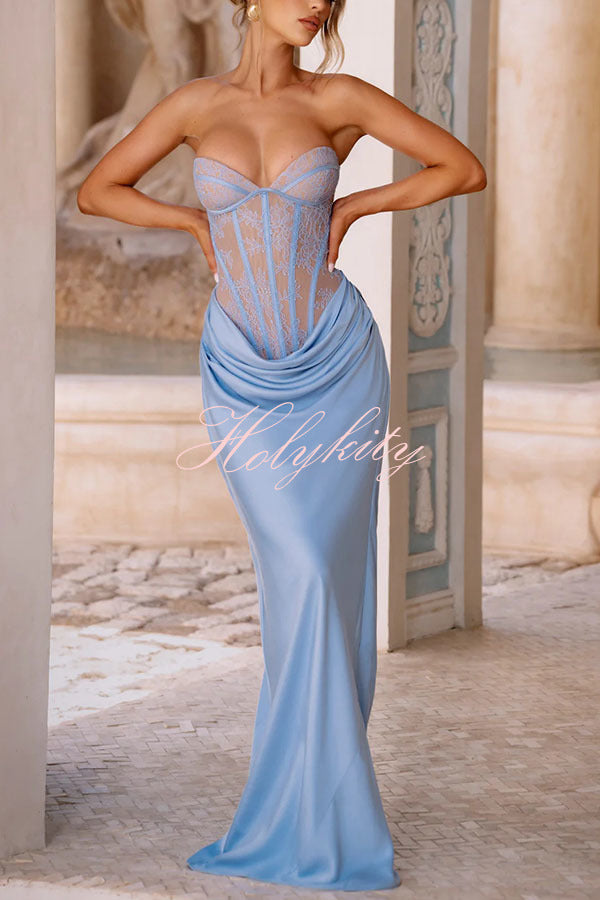 Raise A Toast Cold Shoulder Ruched Pencil Midi Dress