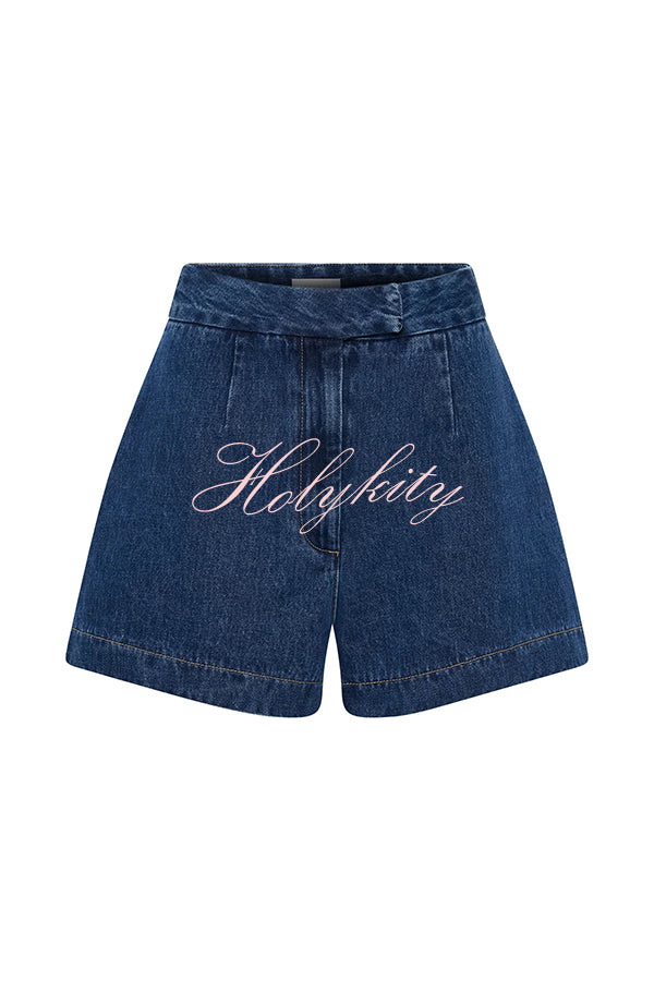 Abel Denim High Waist Relaxed Fit Shorts