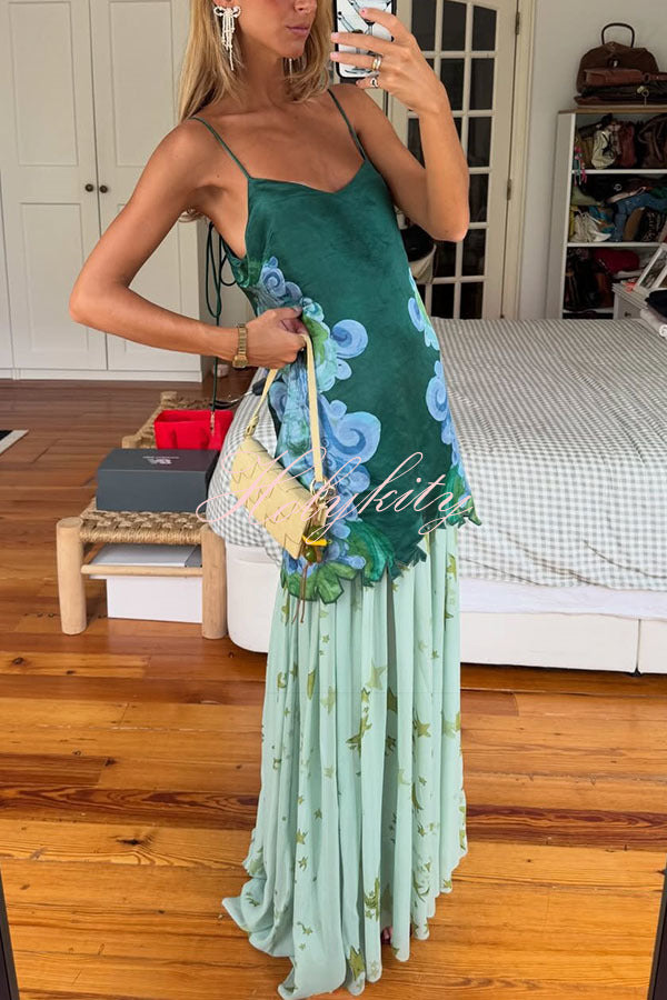 Funny Poker Summer Satin Unique Print Button Down Oversized Blouse