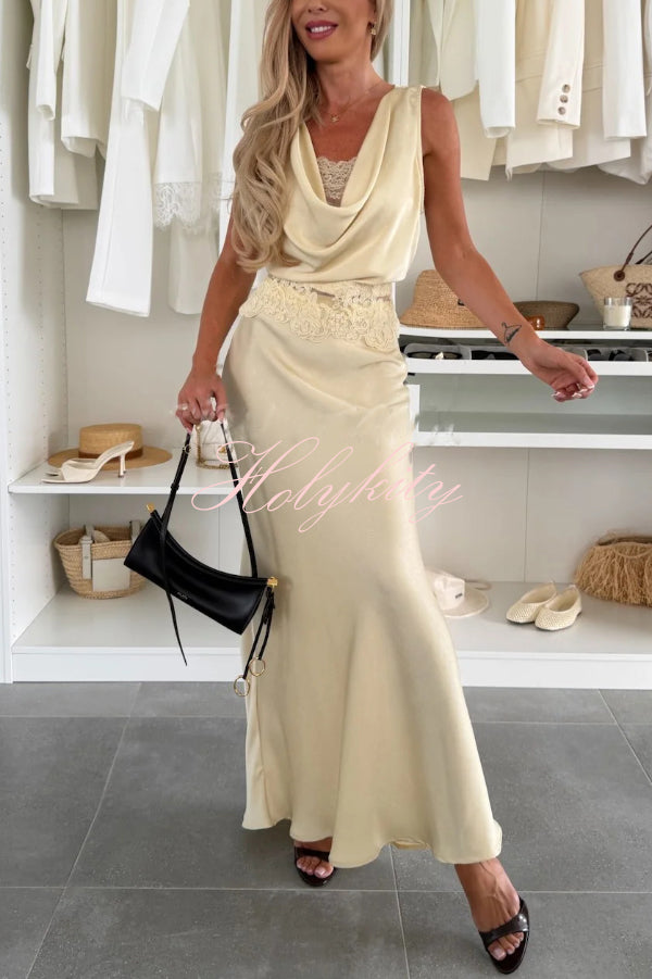 Raise A Toast Cold Shoulder Ruched Pencil Midi Dress