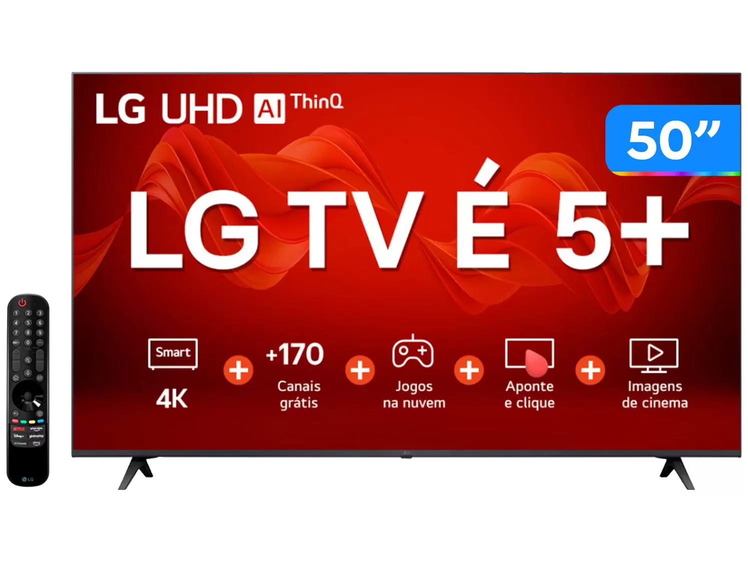 Smart TV 50” 4K Ultra HD LED LG 50UR8750 - Wi-Fi Bluetooth Alexa 3 HDMI IA c