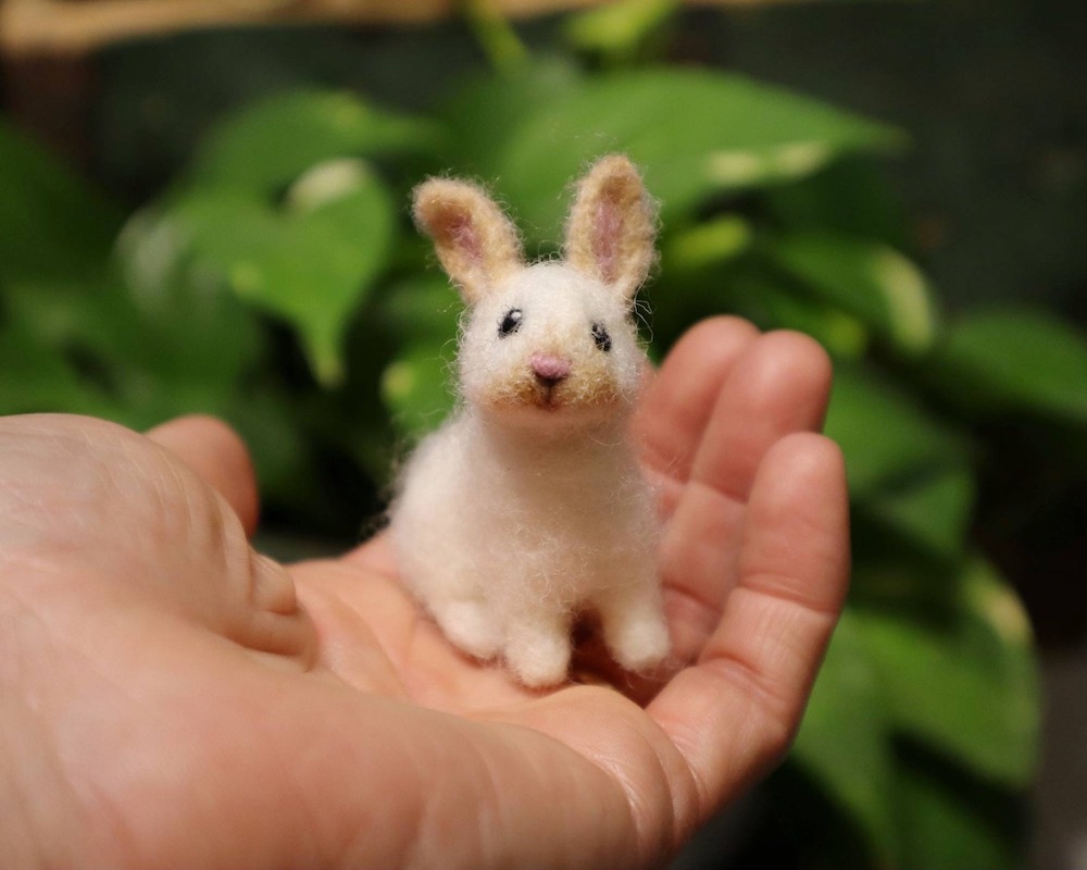Needle Felted Baby Bunny