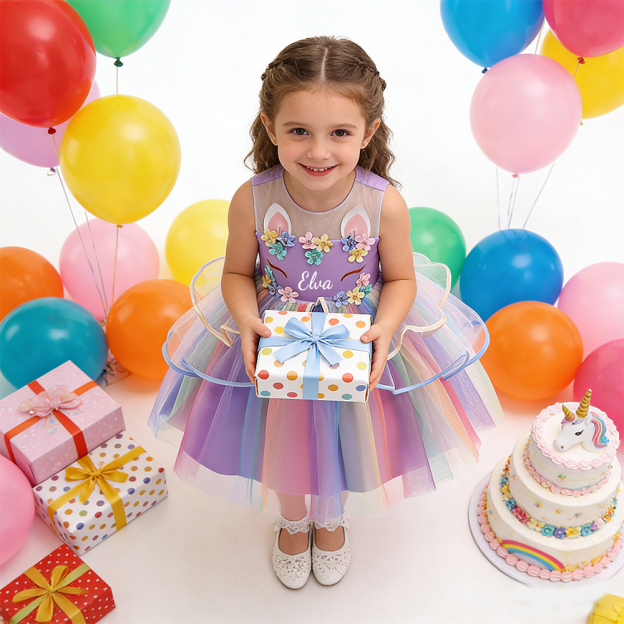 Personalized Girl Unicorn Tutu Dress| Dress50