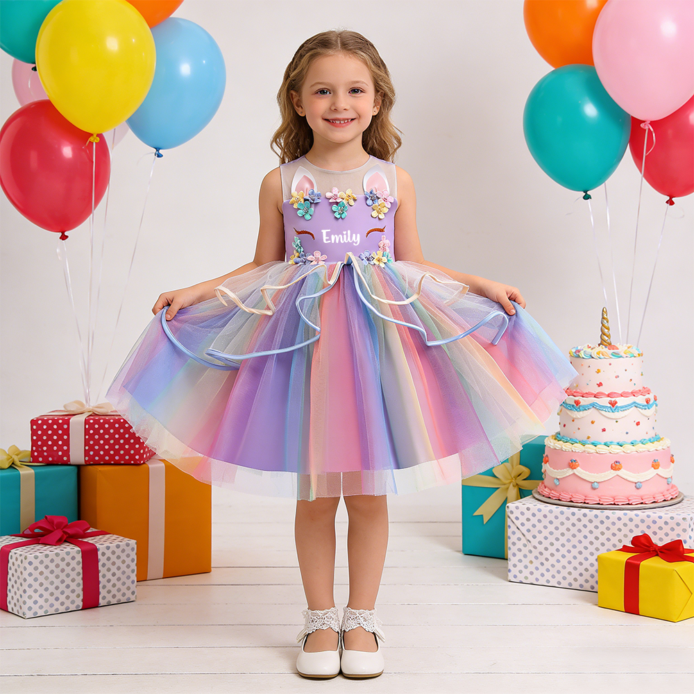 Personalized Girl Unicorn Tutu Dress| Dress50