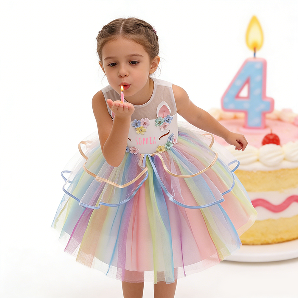 Personalized Girl Unicorn Tutu Dress| Dress50