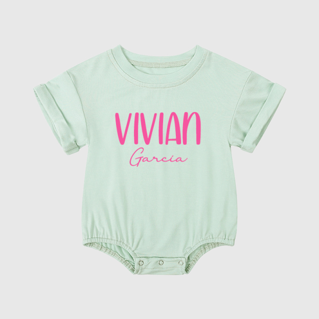 Personalized Baby Girl Bubble Romper| BBCloth39