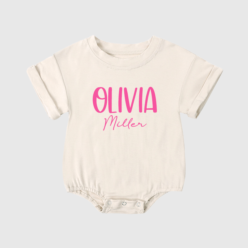 Personalized Baby Girl Bubble Romper| BBCloth39