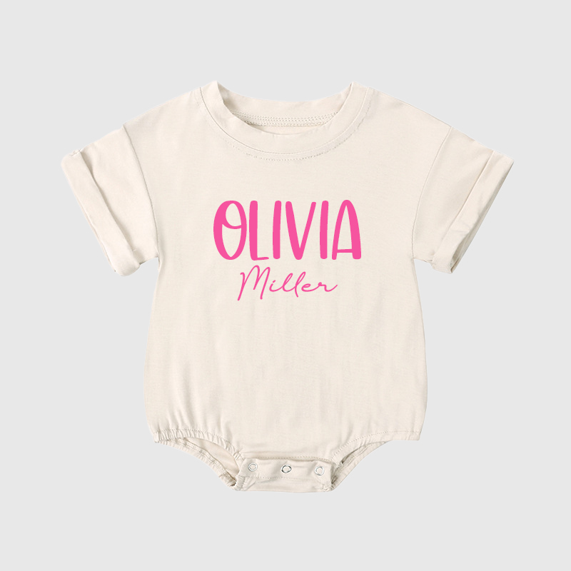 Personalized Baby Girl Bubble Romper| BBCloth39