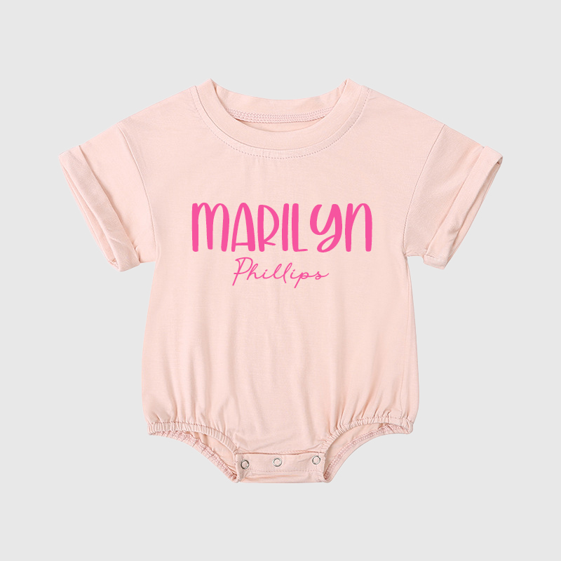 Personalized Baby Girl Bubble Romper| BBCloth39
