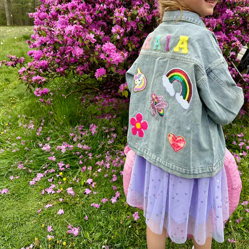 Personalized Kids Denim Patch Jacket| Cloth178