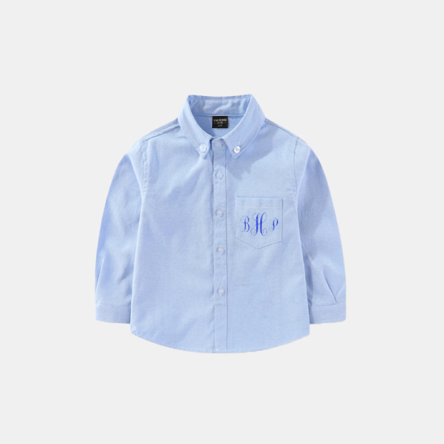 Personalized Kid Monogrammed Button Up Shirt| Cloth223