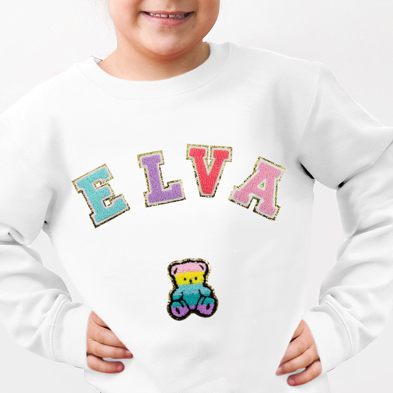 Personalized Girls Patches Sweatshirt |Cloth194