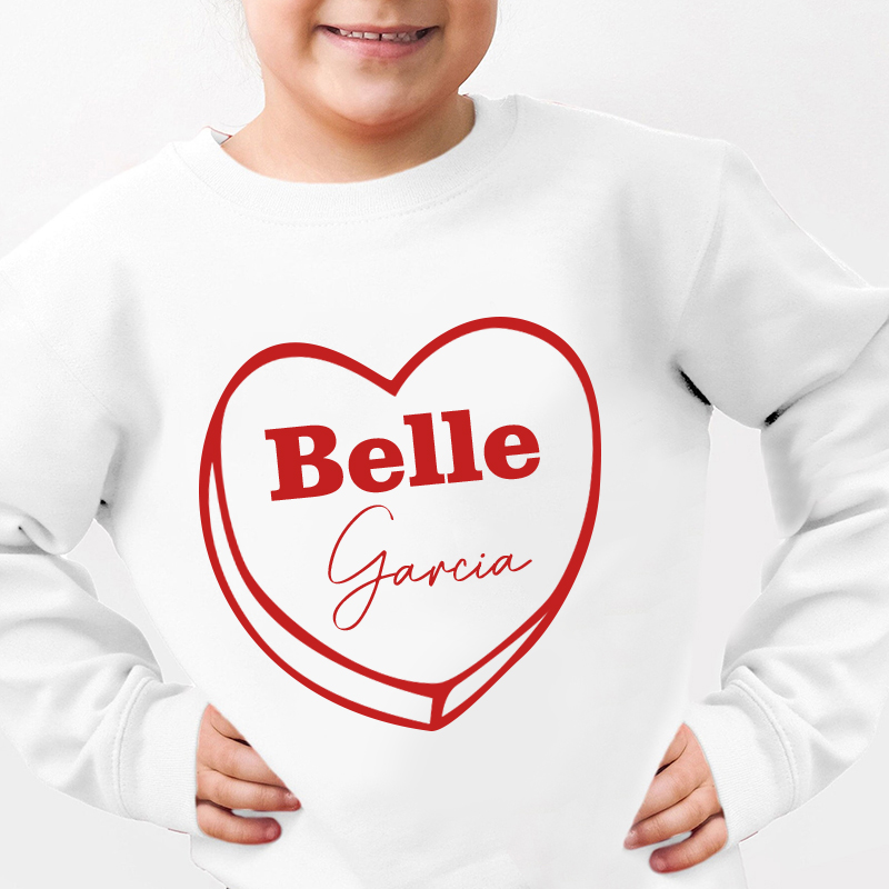 Personalized Girl Valentine's Day Sweatshirt| Cloth214