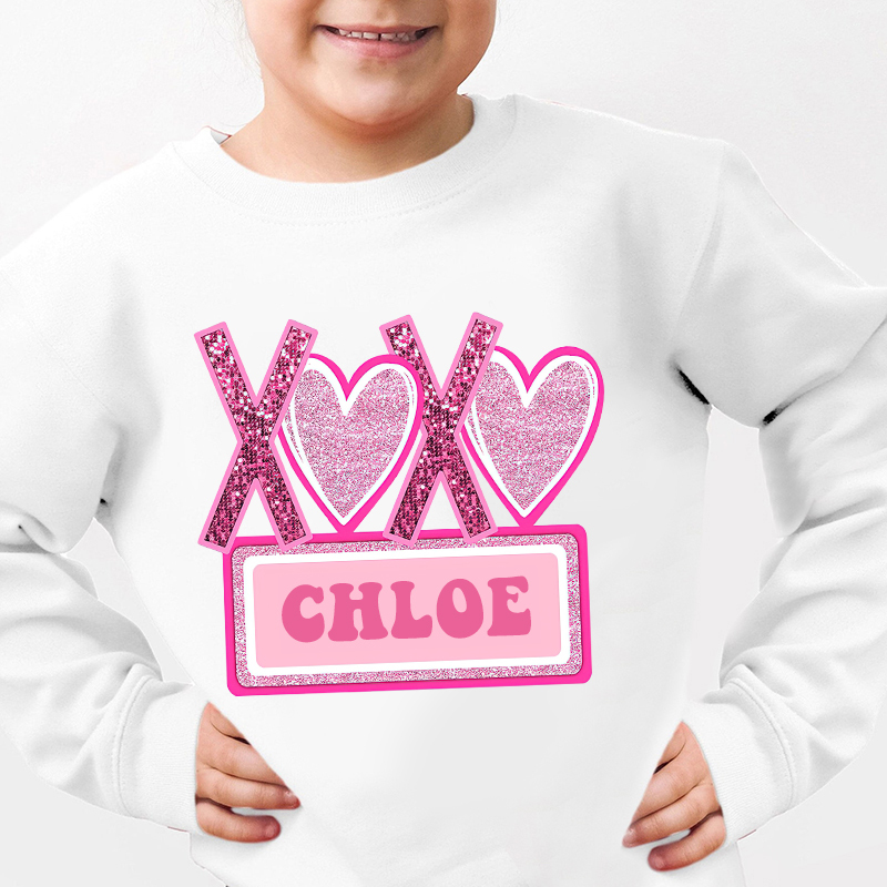 Personalized Girl Valentine's Day Sweatshirt| Cloth21301