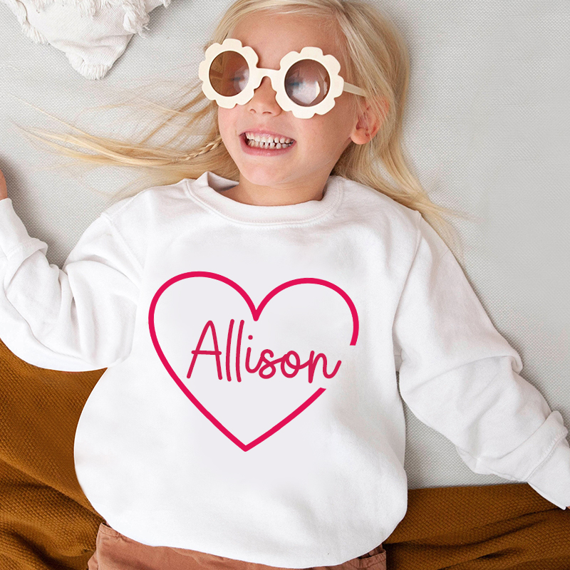 Personalized Girl Valentine Sweatshirt| Cloth213