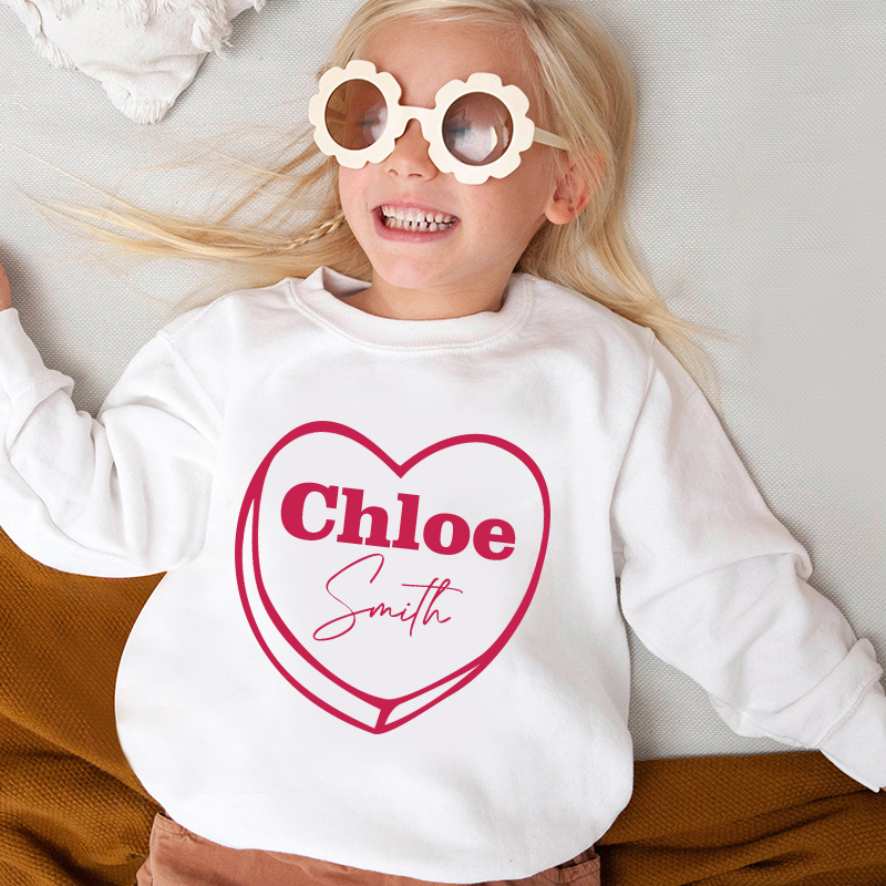 Personalized Girl Valentine's Day Sweatshirt| Cloth214