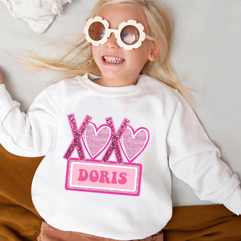 Personalized Girl Valentine's Day Sweatshirt| Cloth21301