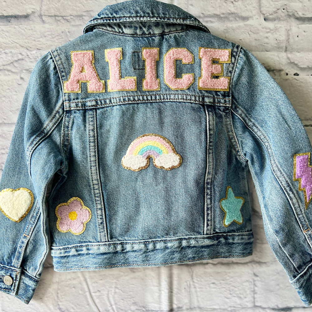 Personalized Hand Patch Kids Denim Jacket | inJacket33