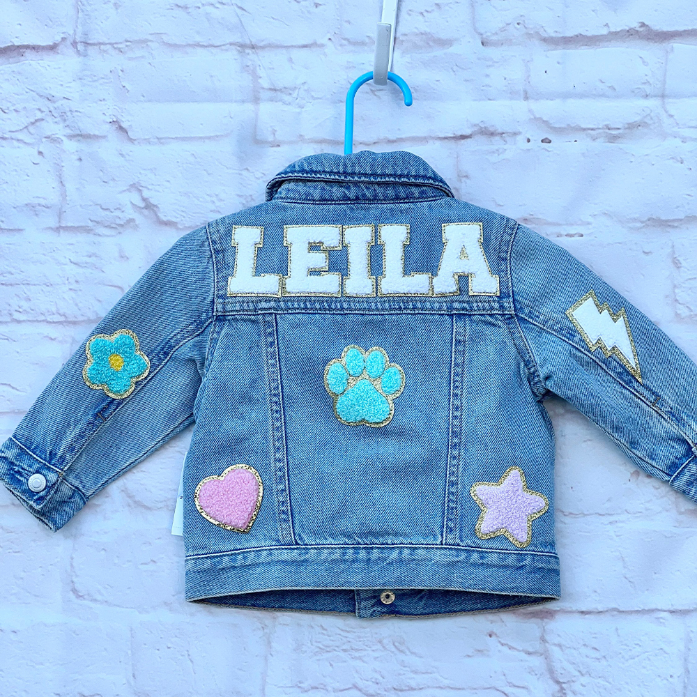Personalized Hand Patch Kids Denim Jacket | inJacket33