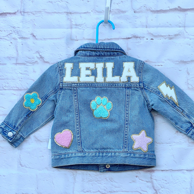 Personalized Hand Patch Kids Denim Jacket | inJacket33