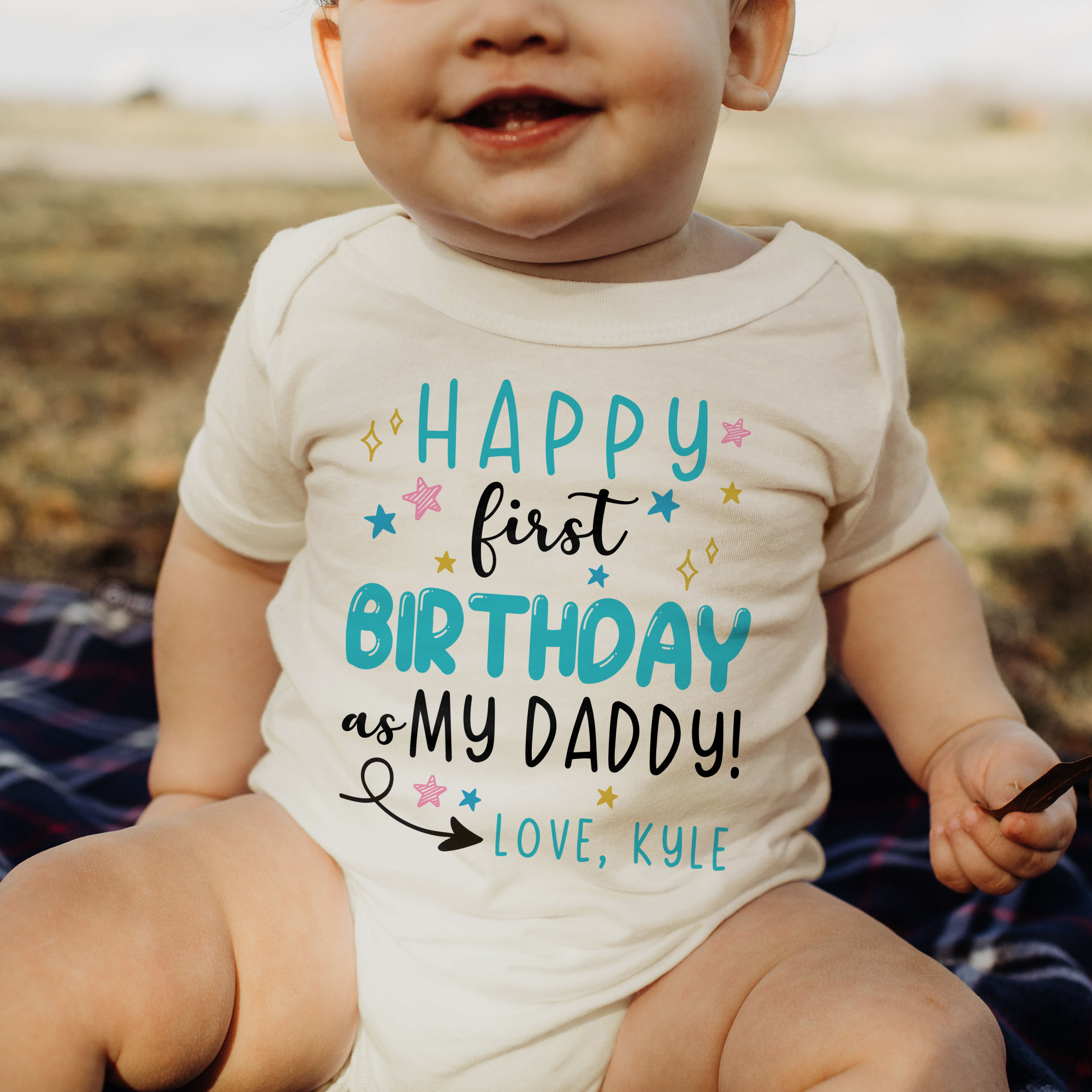 Personalized First Birthday as My Daddy Cozy Onesie| BBcloth2205