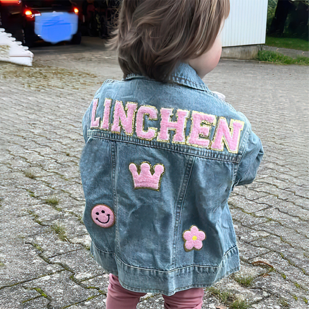 Personalized Hand Patch Kids Denim Jacket | inJacket33