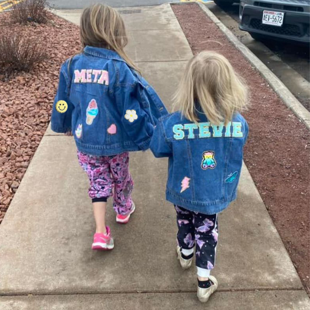 Personalized Hand Patch Kids Denim Jacket | inJacket33