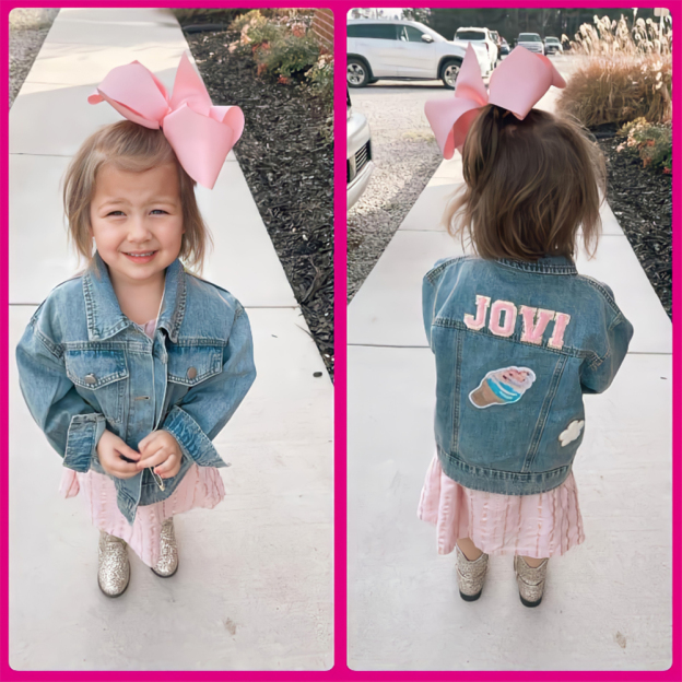Personalized Hand Patch Kids Denim Jacket | inJacket33