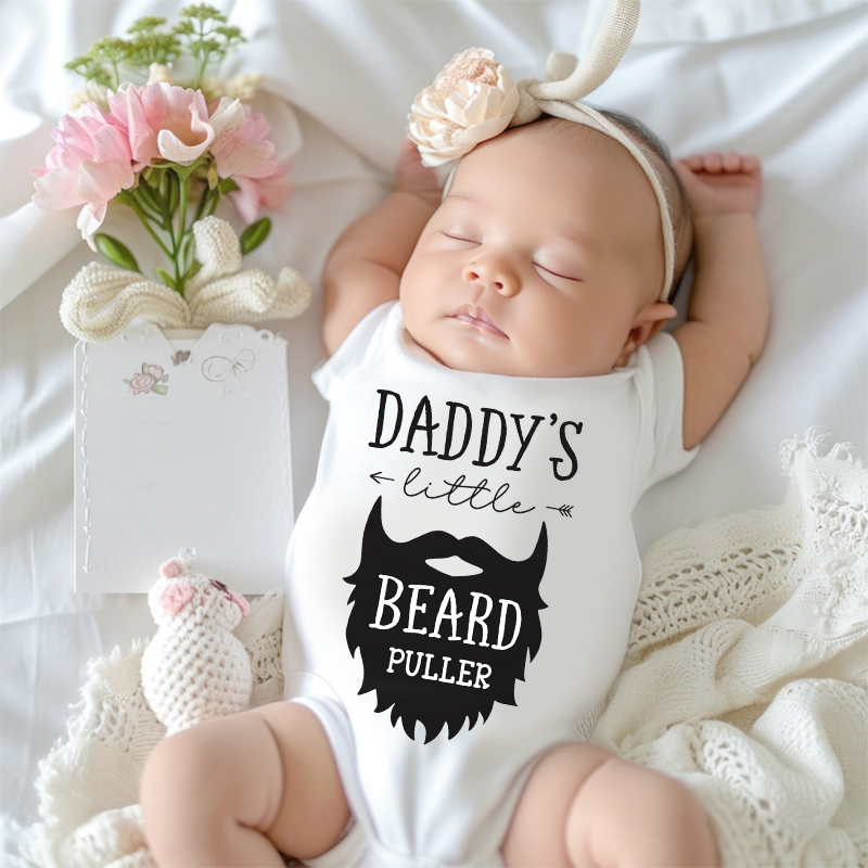 Personalized Daddy's Little Beard Puller Cozy Onesie| BBcloth2207