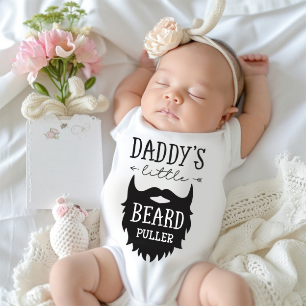 Personalized Daddy's Little Beard Puller Cozy Onesie| BBcloth2207