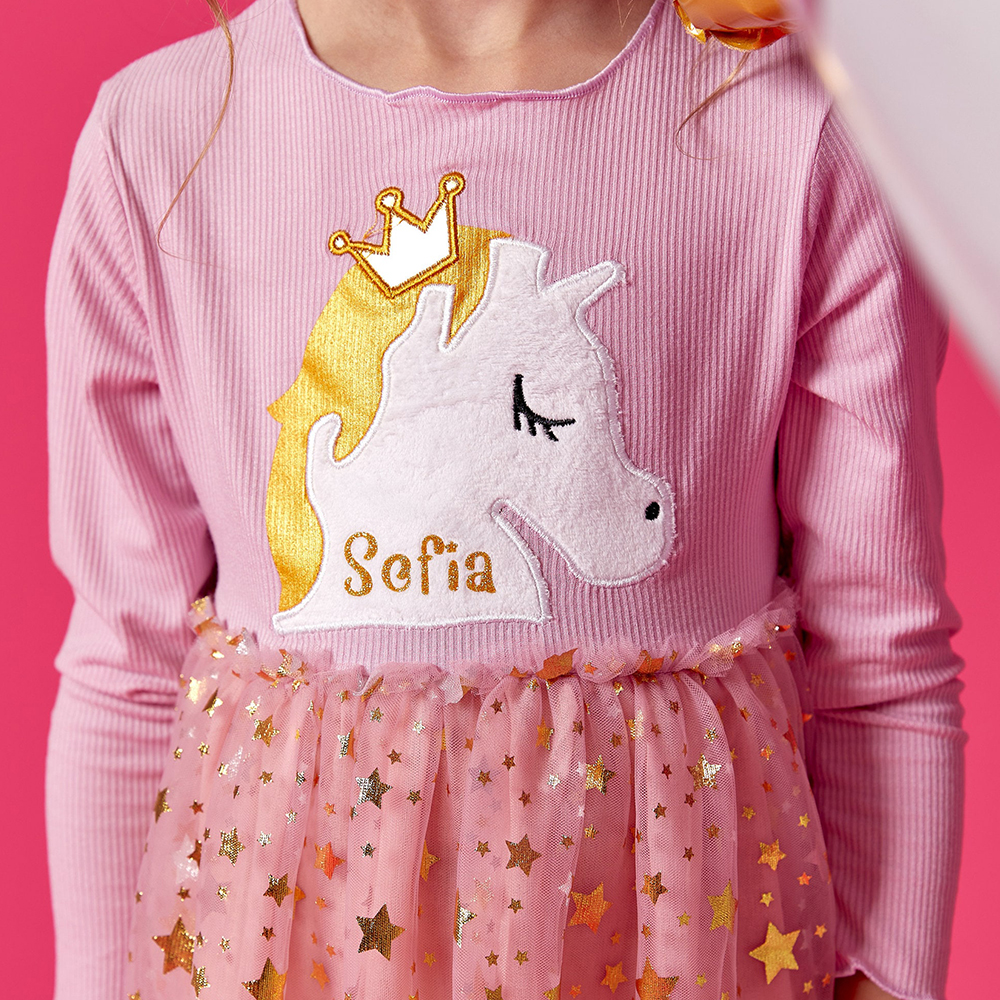 Personalized Girl Unicorn Tutu Dress| Dress07