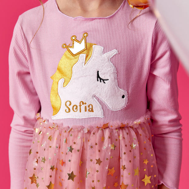 Personalized Girl Unicorn Tutu Dress| Dress07