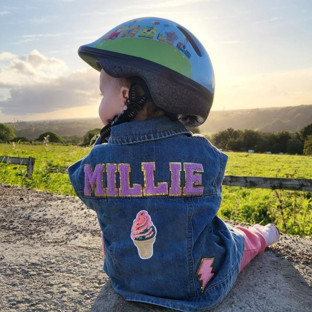 Personalized Hand Patch Kids Denim Jacket | inJacket33