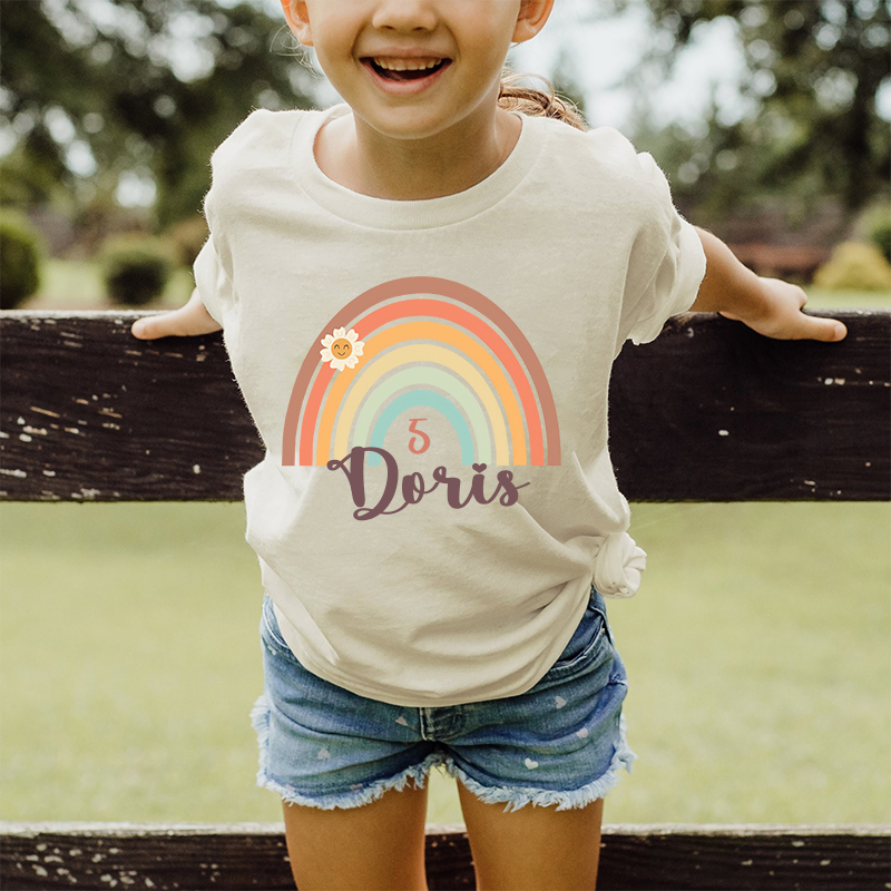 Personalized Girl Colorful Birthday T-Shirt| Cloth1472