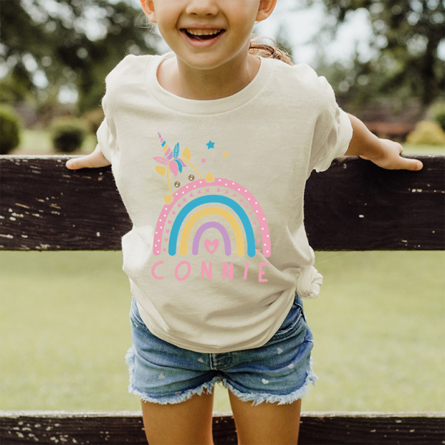 Personalized Girl Unicorn Birthday Party T-Shirt| Cloth1434