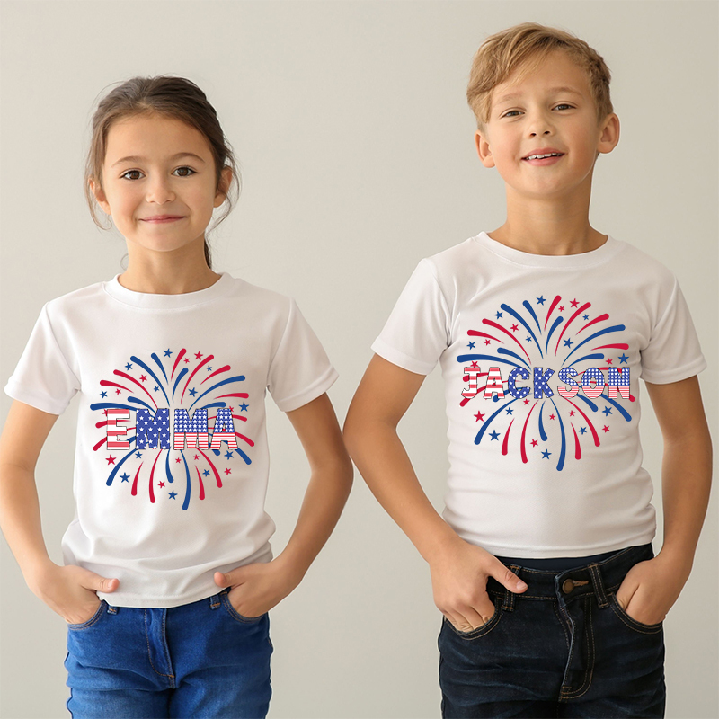Personalized Kid 4th Of July Independence T-Shirt| Cloth1460