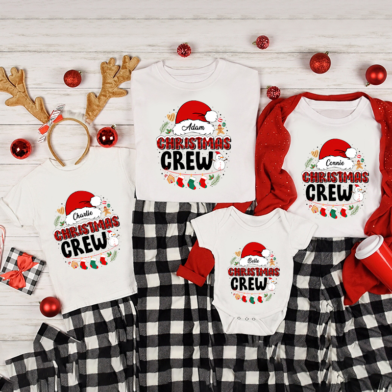 Personalized Family Christmas Monogrammed Name T-Shirt| Match0416