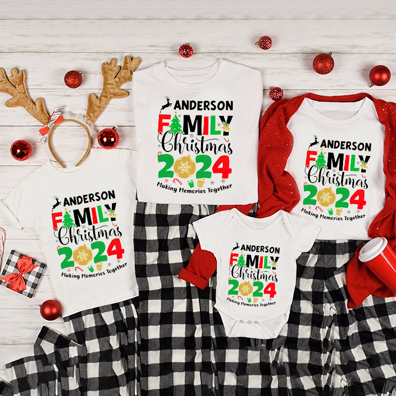 Personalised Family 2024 Making Memories Together T-Shirt| Match0405