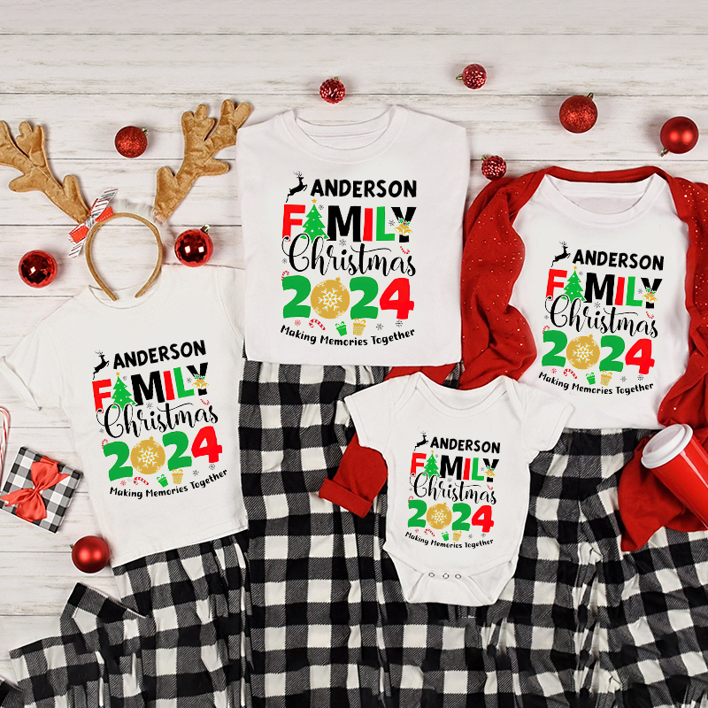 Personalised Family 2024 Making Memories Together T-Shirt| Match0405