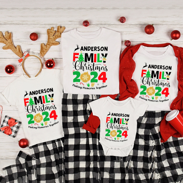 Personalised Family 2024 Making Memories Together T-Shirt| Match0405